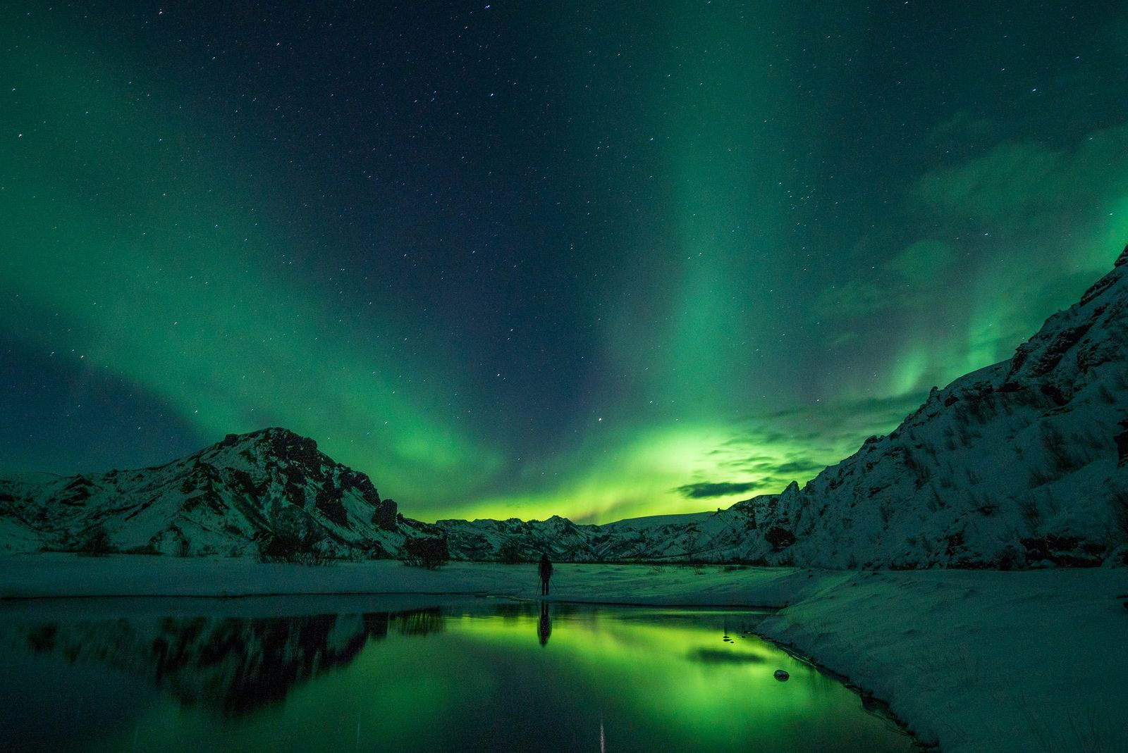 Aurore boréale en Islande